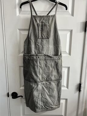 UBI-IND Denim San Francisco Denim Classic Apron Gray Raw Hem